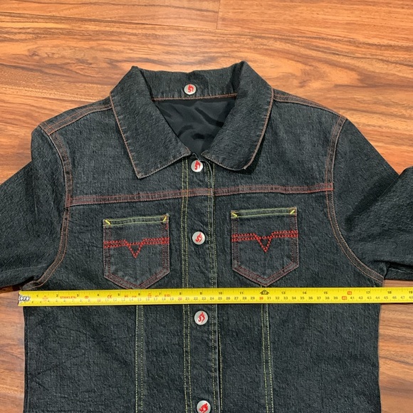 Johnny Blaze Kids “Flame” Reversable Heavy Denim Jacket - SIZE SEE MEASUREMENTS - Picture 11 of 16